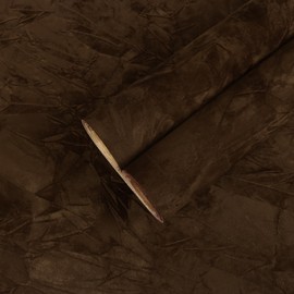 CHIHUT 12''x100'' Brown Velvet Flocking Contact Paper Self Adhesive Velvet Drawer Liner Roll for Jewelry DIY Crafts Soft Removable Velvet Fabric Wallpaper Peel and Stick for Bedroom Dressers Cabinets