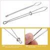 2PCS Drawstring Threader with Steel Bodkin Household Threading Tool Silver