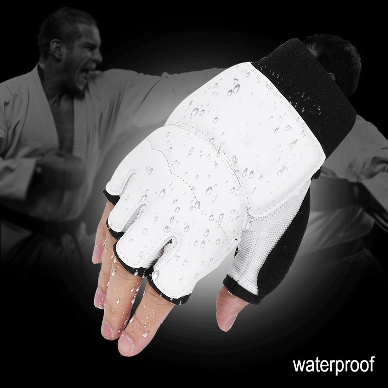 Adult/Kids Taekwondo Sparring Half Finger Hand Protector Cover Boxing Gloves