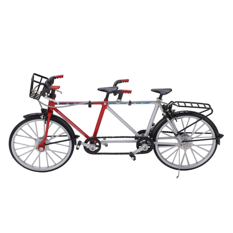 Bicycle Model Tandem Bicycle 1/10 Simulation Bike Detachable for Boys