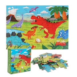 GAYISIC Rompecabezas para Niños de 3 a 4 a 5 a 6 a 7 a 8 Años,Rompecabezas de Dinosaurio para Niños Juguete Didáctico Rompecabezas Cartón de 36 Piezas para Niños