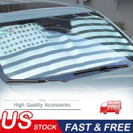 car-attention US Flag Car Front Windshield SunShade Visor Cover For Ford Maverick 2022-2024 US
