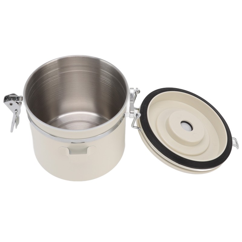 Airtight Coffee Canister 304 Stainless Steel Valve with Scoop for