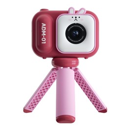 MOARS Kids Camera, Digital Toy Camera for Kids, Tripod and Selfie Stick, Front and Rear High Pixels 4800W, 720P Shooting, 8x Zoom, 32GB Card Included, Popular Toy, Japanese Instruction Manual (English Language Not Guaranteed)