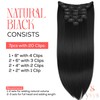YSYS Clip in Hair Extensions - 100% Human Hair Remy