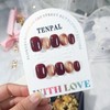 TENPAL Amber Caramel Blending Press on Nails Short Square Acrylic