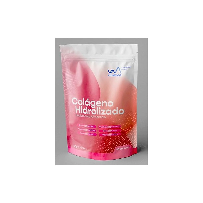 Colágeno Hidrólizado Adicionado Vitamina Ácido Hialurónico Resveratrol Biotina Sabor Frutos