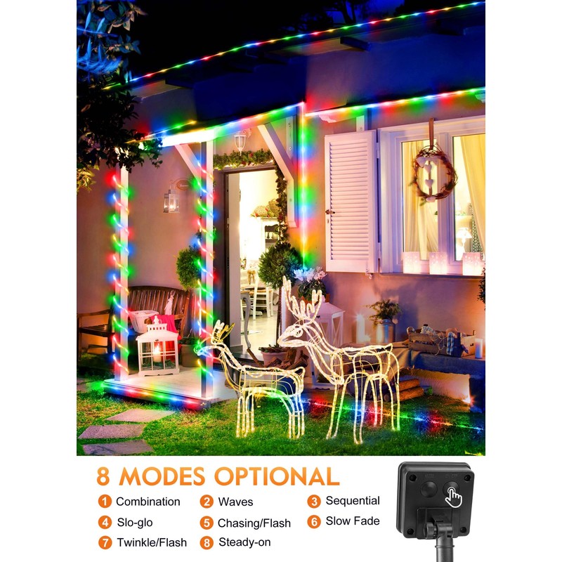 Brightown Solar String Lights Outdoor 2 Pack 72 Feet 200