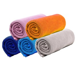 JTENGYAO 6 Pack Cooling Towels for Neck and Face - Soft Microfiber Cooling Towels for Sports, Gym, Yoga, Workout, Running, Camping (30cm x 80cm)