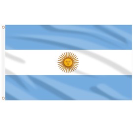 AhfuLife Argentine Flag 3x5 Ft, Large Argentina National Flags for Outside - Double Side with Brass Eyelets for Argentine Party Decorations, Soccer Party Bar Garden Decoration Indoor Outdoor