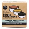 Ever Eco Stainless Steel Round Nesting Containers, Rise Collection 3