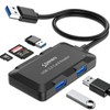 5 in 1 USB Hub with SD/TF Card Reader, USB