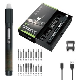 JAKEMY Cordless Electric Screwdriver,Upgraded 3 Gear Adjustable Torque Screwdriver kit Magnetic Precision Power Screwdriver with LED light USB Rechargeable Portable Laptop Screwdriver Repair Tool Kit