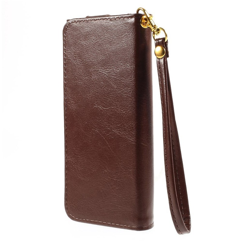 DFV Mobile Premium Crazy Horse PU Leather Wallet Case Cover