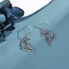 Raven Earrings 925 Sterling Silver Moon Crow Earrings Gothic Jewellery