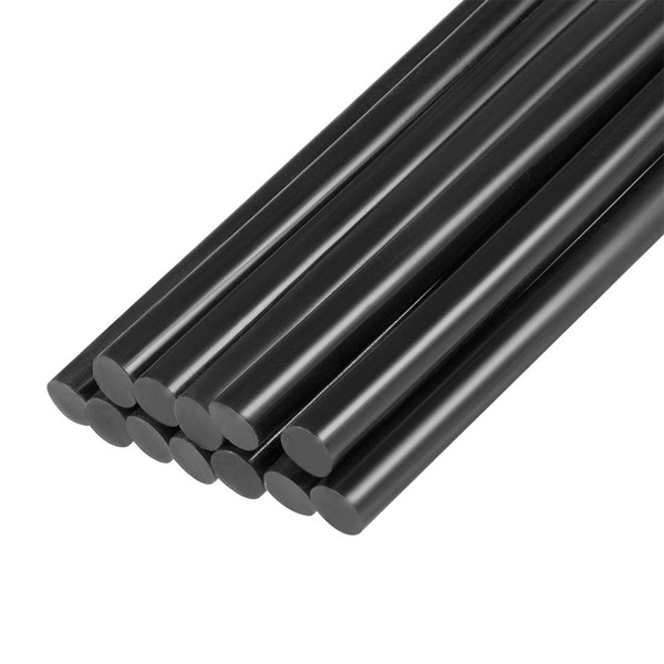 uxcell Mini Hot Glue Sticks for Glue Gun 0.44-inch x 10.6-inch Black 12pcs