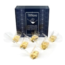 | TMNovo Champagne Shooters Bong Shot Glass | 6 | New Freestanding | Dishwasher Safe | Clear Plastic Champagne Flutes | Flute Glasses | Plastic Champagne Glasses | Clear Plastic Shot Glasses | Champagne Flutes | @TMNovo1  | #happyhour | #Champagne |