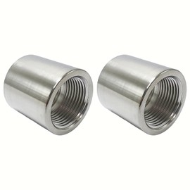 Closmos Stainless Steel Coupling High Pressure Heavy Duty 3/8" NPT Female x 3/8" NPT Female Coupler Forged Pipe Fitting, Class 3000 (Pack of 2)