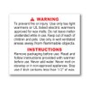 Superb Home 300 pcs 1.75”x1.5” Waterproof Wax Melt Warning Labels