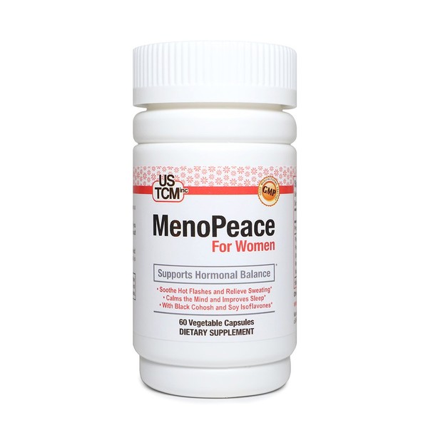 MenoPeace for Women Extra Strength - Supports Hormonal Balance - Herbal Extracts with Black Cohosh and Soy Isolavones - 500mg Per Capsule - 60 Vegetable Capsules - No Inactives