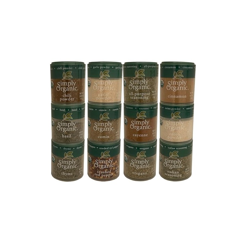 Simply Organic Mini Spices Gift Set (12 FLAVORS)-by AUUOO