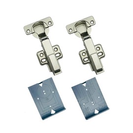 GEFONG 105 Degree Clip-on Full Overlay Kitchen Cabinet Soft Close Hydraulic Hinges 35 mm with Damper Buffering Mute Hinge for Wardrobe Cupboard Door Pack of 2 Pcs