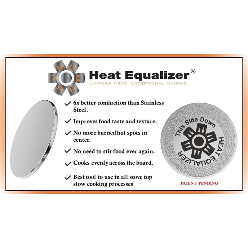 Heat Equalizer-12 inch Commercial Grade High Polish Heat Diffuser for