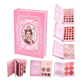 5 En 1 Paleta Sombras, Contorno, Iluminación, Labial Y Rubor