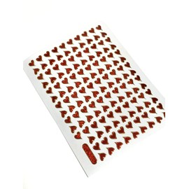 XIAXIN Waterproof Hologram Glitter PVC Heart Sticker Sticker Set Weatherproof Waterproof Heart Character Suitcase Nameplate Locker Indoor Outdoor Use TSS-626+TSS-627 (1 Piece, Red)