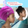 Extra Large Swim Cap for Kids Black Girls Aged 4