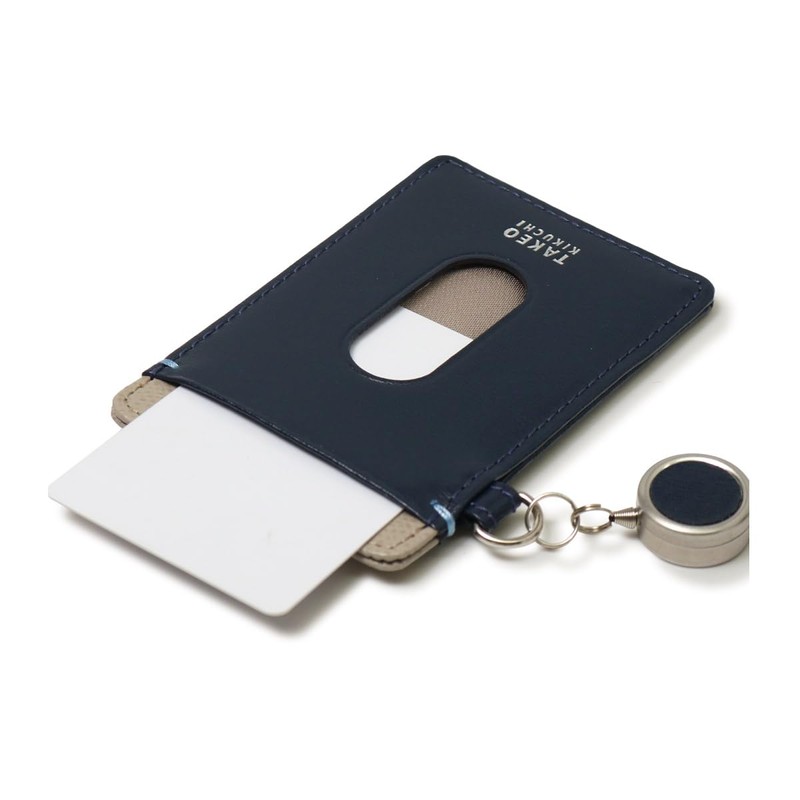 Takeokikuchi 1070223 Men's York Pass Case with Reel, [41] Navy