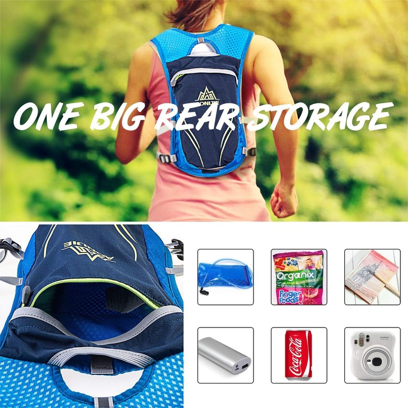 HEARTST Running Bag Marathon Backpack Daypack 5.5L Lightweight Breathable Waterproof