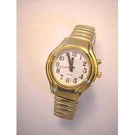 Ladies Deluxe Talking Watch Polished Gold Tone