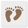 MAGJUCHE Footprint Stencil 6 Inches, Reusable Baby Feet Stencil for