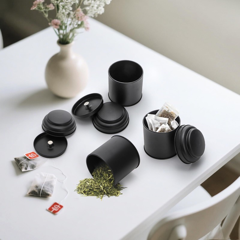 Lawei 9 Pack Tea Tin Canister with Airtight Double Lids,