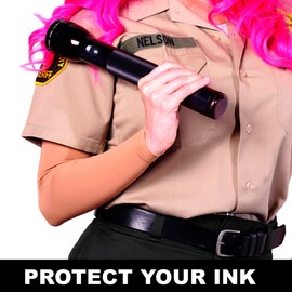 Tat2X Ink Armor Premium Full Arm Tattoo Cover Up Sleeve - No Slip Gripper - U.S. Made - White - XSS (one Sleeve)