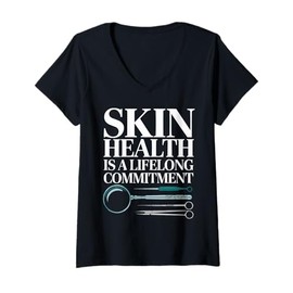 Womens Dermatologist Doctor Skin Dermatology Profession V-Neck T-Shirt