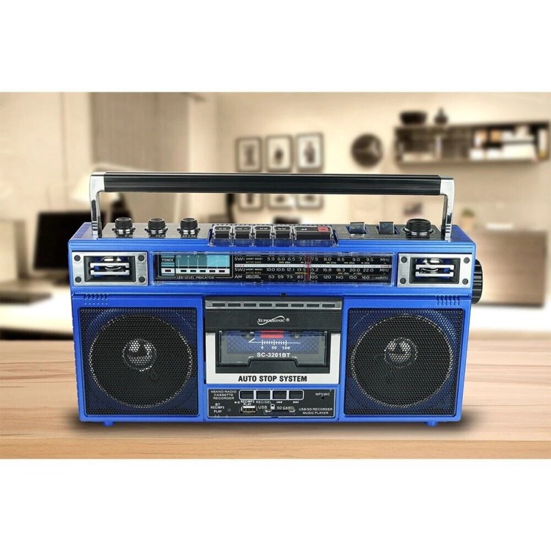 Supersonic 4 Band Cassette Player + Cassette To Mp3 Converter