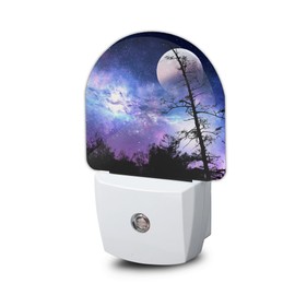 ZTHLL Starry Sky Night Light, Moon Night Light Plug into Wall with Dusk to Dawn Sensor, LED Lamp Energy Saving Lights for Men Women Boys Girls,Lamp for Bedroom Bathroom Hallway