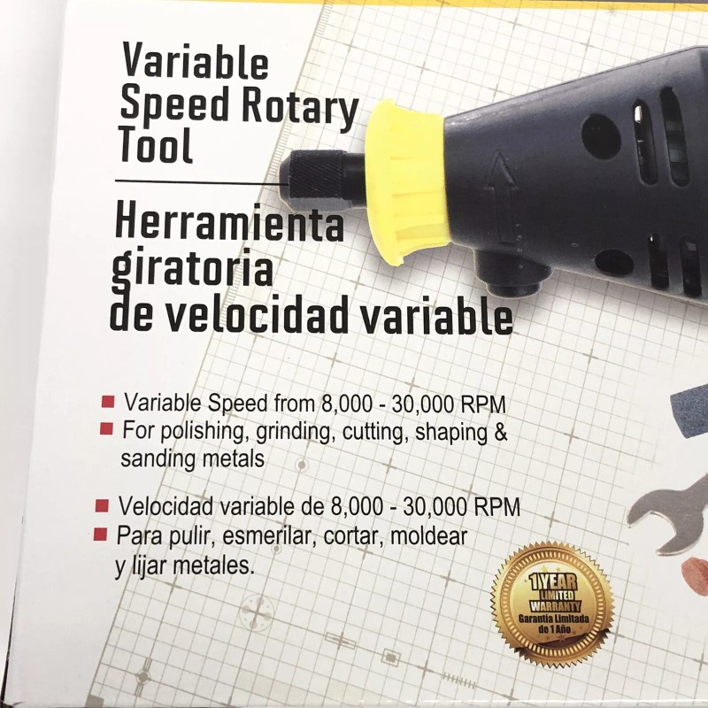 DuraMax Variable Speed Rotary Tool Kit 40 Pieces AQ25001G New