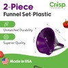 Crisp 2-Piece Funnel Set - All Purpose Funnels for Kitchen