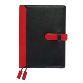 Sealal CLuaR-TC Notebook Cover B6 Size Genuine Leather with Belt Bi-Color (08. Blue Green x Off-White)