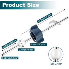 FullMayPro Lavatory Pop Up Center Piece Assembly,Pop Up Drain Repair Kit,Fits Most Popular Brands，Replacement for PS2673,PS469 and PSB327,Replacement Bathroom Sink Pivot Rod,18MM Ball, Chrome（3PCS）