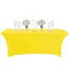 Yellow Spandex Tablecloth 4ft for Rectangle Table,Stretchable Tablecloth Washable Table