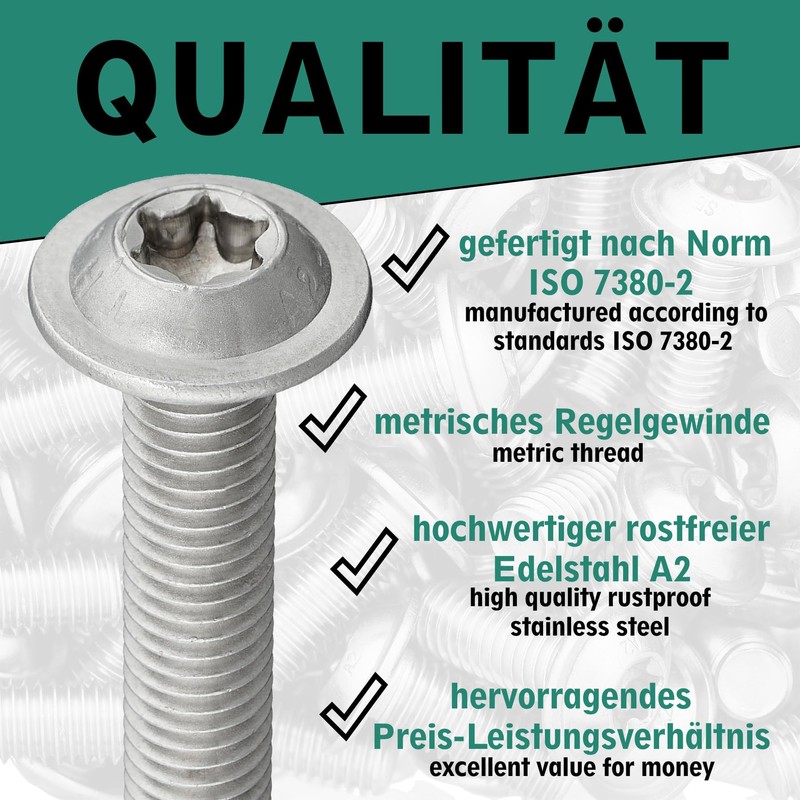 Rounded Head Screw with Flange and Hexalobular/Torx (ISR, TX) Drive,