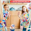 AUTOWT Delantales para Niños, 2Pcs Delantales Impermeables con Estampado de