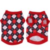 Pet Pig Spring Summer Sleeveless TShirt Pet Vest Sweatshirt Rhombus
