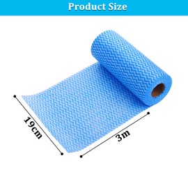 sukevitor 50Pcs Dish Cloths Disposable Cloth roll All Purpose Cloths for Kitchen All Purpose Cleaning Cloth 1 Roll Blue