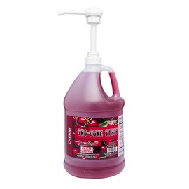 Concession Express Pure Cane Sugar Sno-Cone Syrup W/Pump (Cherry)