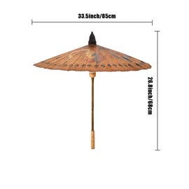 Bestage 33.5" Women's Mens Rainproof Handmade Oil Chinese Paper Umbrella Dragon and Phoenix Hand Painted Waterproof Paper Parasol for Parties Photography Costumes Decoration and Other Events